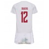 Officiële Voetbalshirt + Korte Broek Denemarken Kasper Dolberg 12 Uit WK 2022 - Kids